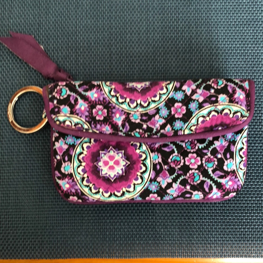 Vera Bradley compact wallet with key ring